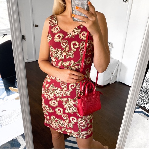 ♥️ PIMKIE RED FAUX LEATHER CROCODILE EMBOSSED MINI BAG! - Picture 5 of 7